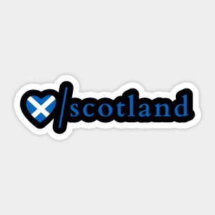 Blue Scottish Saltire Heart Scotland Sticker